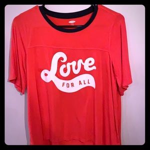 Old navy red love tee shirt XL (14)